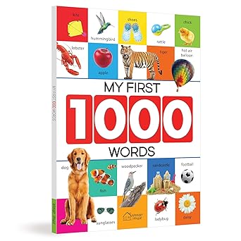 My First 1000 Words: Early Learning Picture Book to learn Alphabet, Numbers, Shapes and Colours, Tra