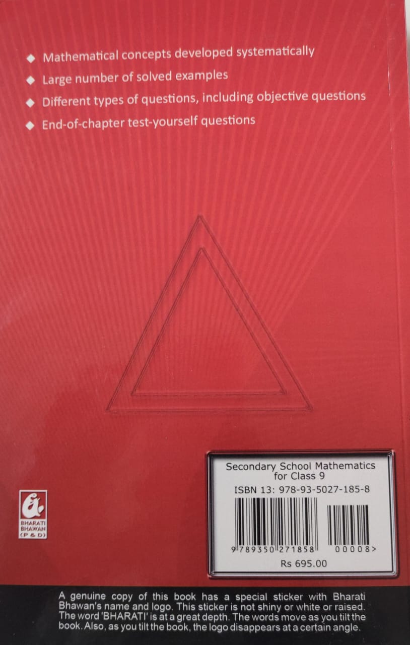 Secondary School Mathematics for Class 9 - R.S. Aggarwal - CBSE - Examination 2025-26