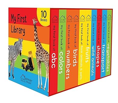 My First Library: Boxset of 10 Board Books for Kids (Pack-1)