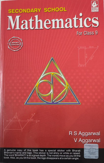 Secondary School Mathematics for Class 9 - R.S. Aggarwal - CBSE - Examination 2025-26